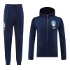 Chaqueta De Entrenamiento Con Capucha Italia Navy 2022-23 - Hombre